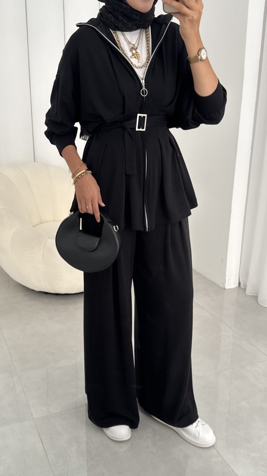 OYSH MUADİL KEMERLİ 2Lİ TAKIM-SİYAH ek resim